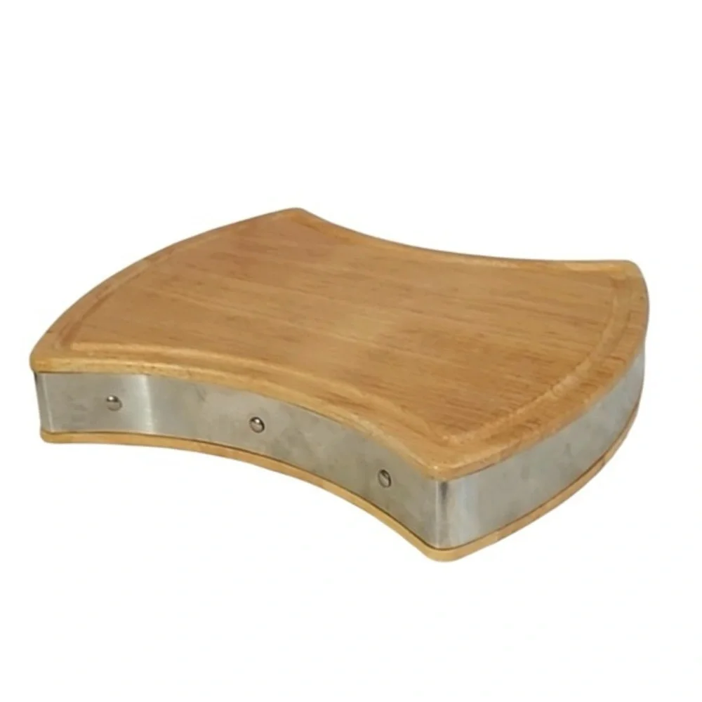 Towle Silversmiths 2 Inch Thick Maple Wood Butcher Block Serving Cutting Board
